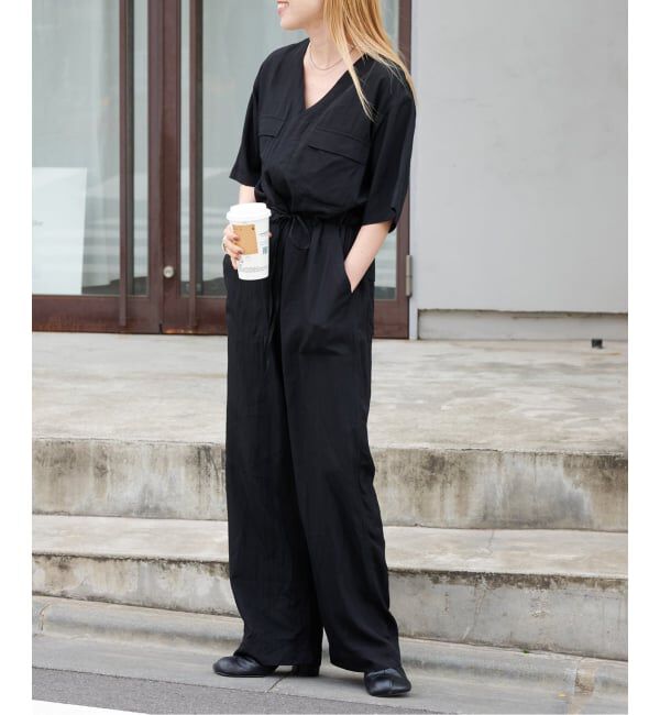 OUTDOOR PRODUCTS Usual Things「ダブルポケットVネックオールインワン」|オールインワン|