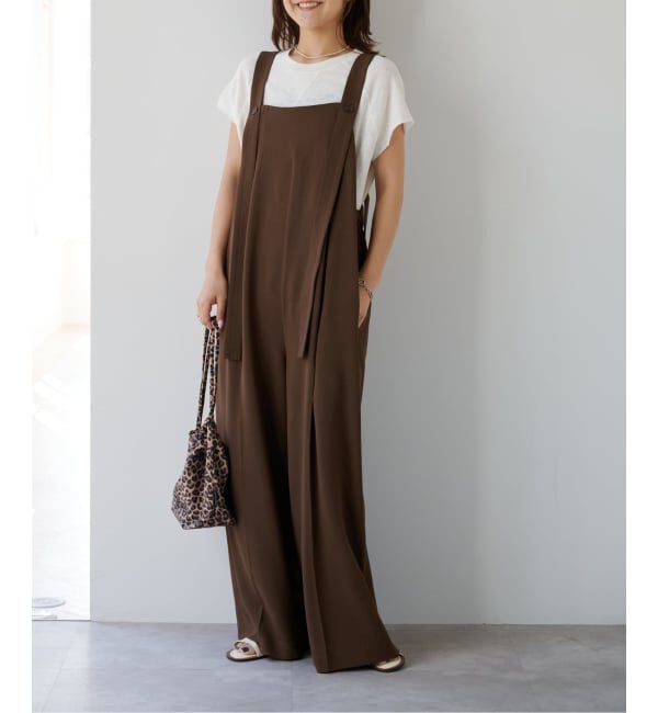 OUTDOOR PRODUCTS Usual Things「≪予約 追加≫ポリエステルノットディテールサロペット」|オールインワン|ブラウン