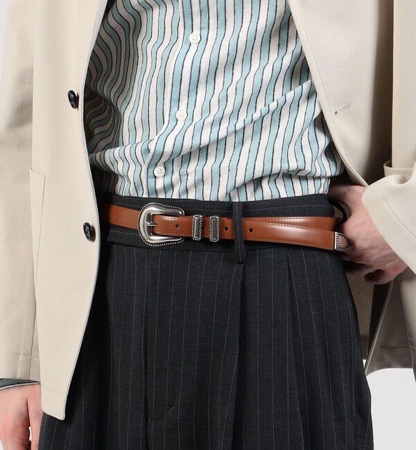 TOMORROWLAND GOODS「Maison Boinet カーフレザー ウエスタンベルト」|ベルト|