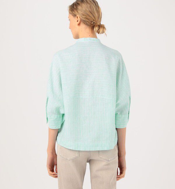 MACPHEE「リネンシャーティング クロップドシャツ」|シャツ・ブラウス|