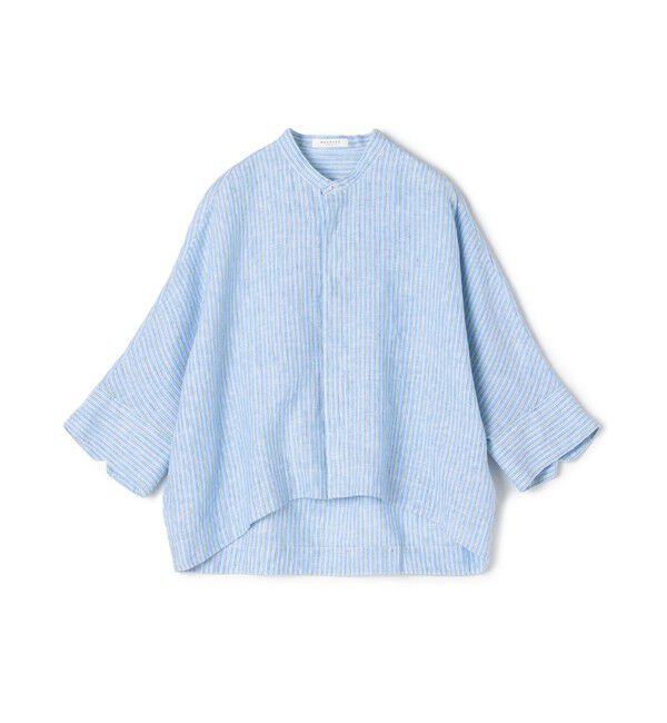 MACPHEE「リネンシャーティング クロップドシャツ」|シャツ・ブラウス|64 ブルー系