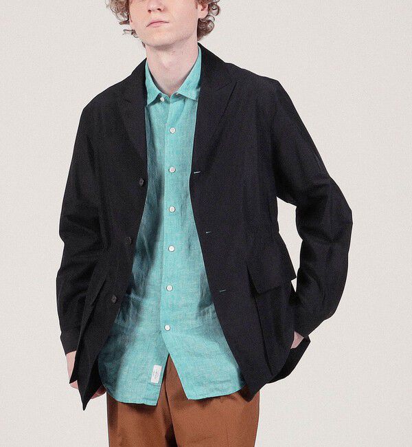 TOMORROWLAND MENS「ブラタクシルク ピークドラペルブルゾン」|ブルゾン・スタジャン|