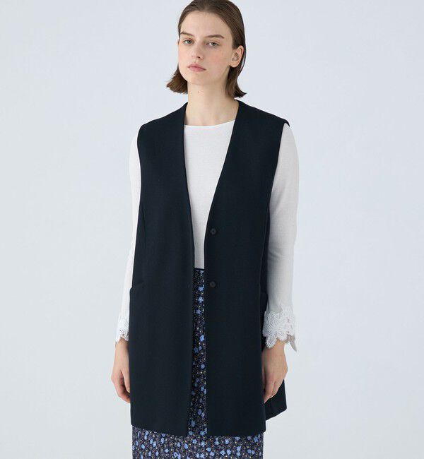 Ballsey「レノクロスジャージー Vカラーミドルジレ」|ベスト・ジレ|