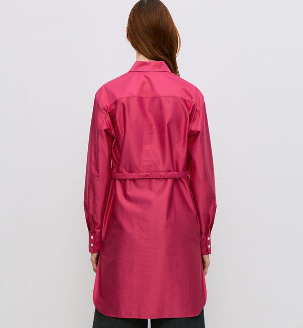 BACCA「コットンバックサテン チュニックブラウス」|シャツ・ブラウス|