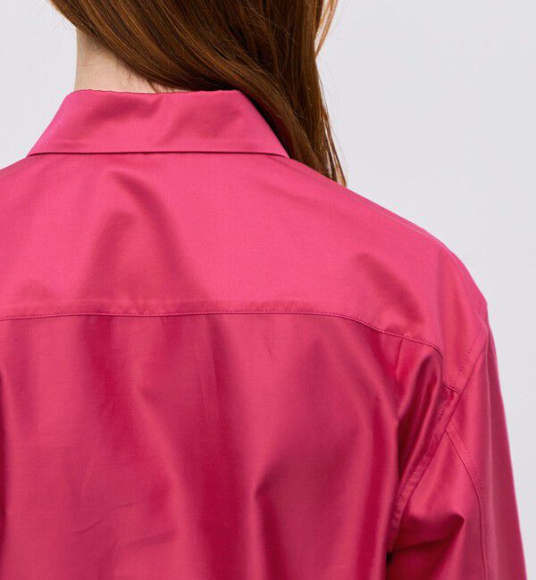 BACCA「コットンバックサテン チュニックブラウス」|シャツ・ブラウス|