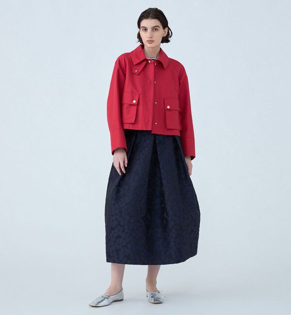 TOMORROWLAND collection「コットンシルクグログラン トラペーズワークジャケット」|ブルゾン・スタジャン|