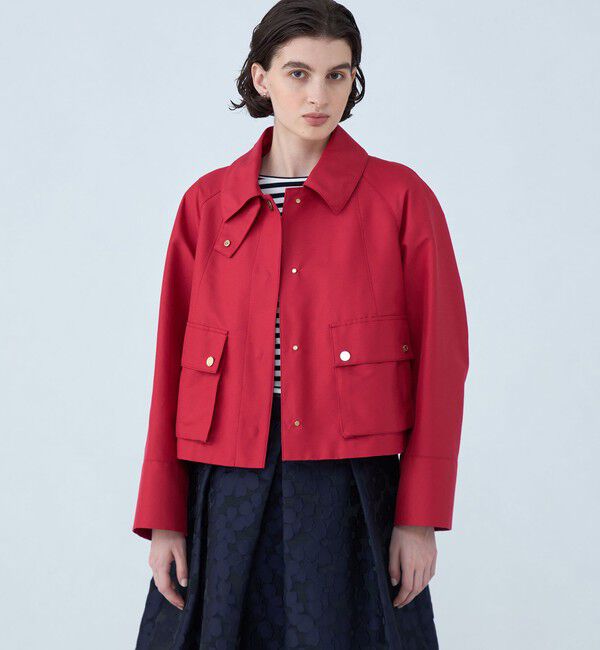 TOMORROWLAND collection「コットンシルクグログラン トラペーズワークジャケット」|ブルゾン・スタジャン|