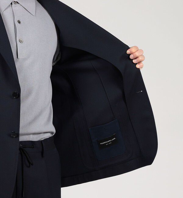 TOMORROWLAND MENS「ウールポリエステル シングルブレステッド 2Bジャケット V.B.CANONICO」|テーラードジャケット|