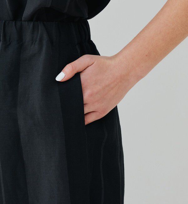 GALERIE VIE「リネンキュプラシルクコンパクト ワイドイージーパンツ」|その他|