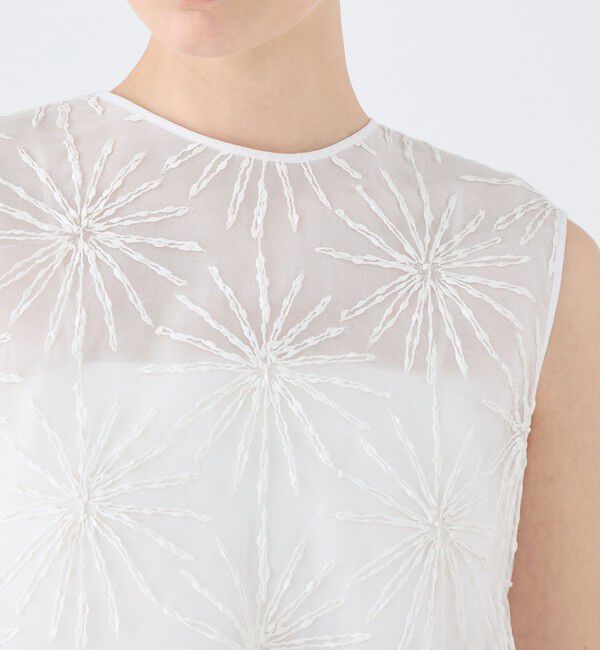 TOMORROWLAND collection「ミッシェルエンブロイダリー ノースリーブブラウス」|シャツ・ブラウス|