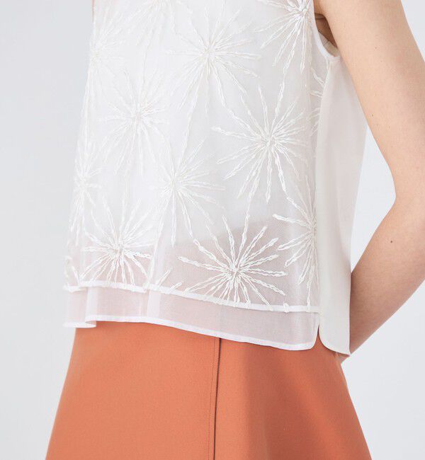 TOMORROWLAND collection「ミッシェルエンブロイダリー ノースリーブブラウス」|シャツ・ブラウス|