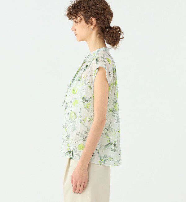 TOMORROWLAND collection「アップルフラワープリント ショルダーギャザーブラウス」|シャツ・ブラウス|