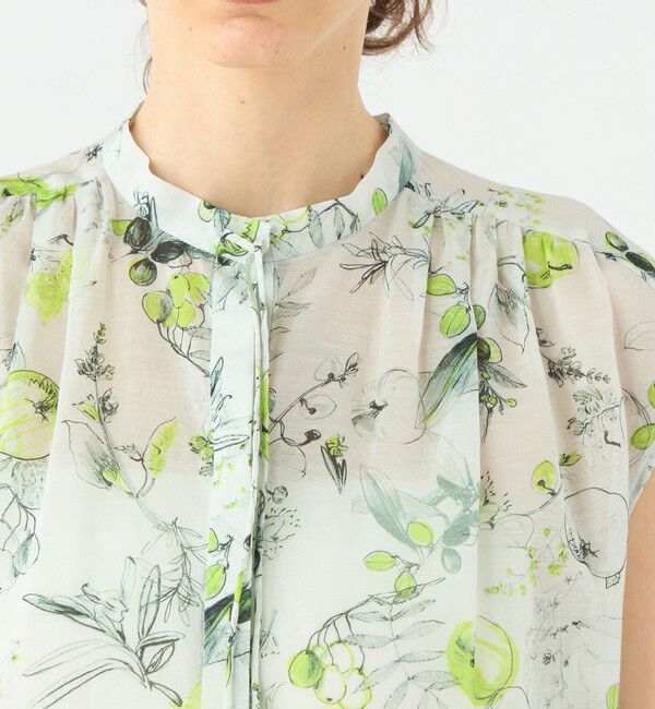 TOMORROWLAND collection「アップルフラワープリント ショルダーギャザーブラウス」|シャツ・ブラウス|
