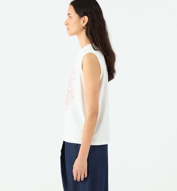 MACPHEE「ボタニカルエンブロイダリー ノースリーブプルオーバー」|タンクトップ|