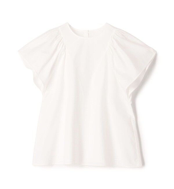 MACPHEE「タイプライター フレアスリーブブラウス」|シャツ・ブラウス|11 ホワイト