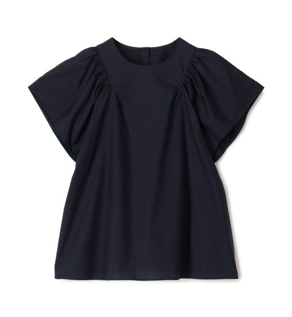 MACPHEE「タイプライター フレアスリーブブラウス」|シャツ・ブラウス|69 ネイビー