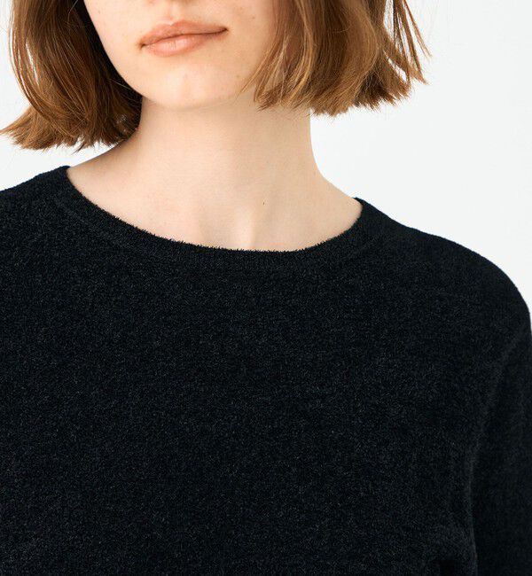 Ballsey「ストレッチベルベット ハーフスリーブプルオーバー」|ニット・セーター|