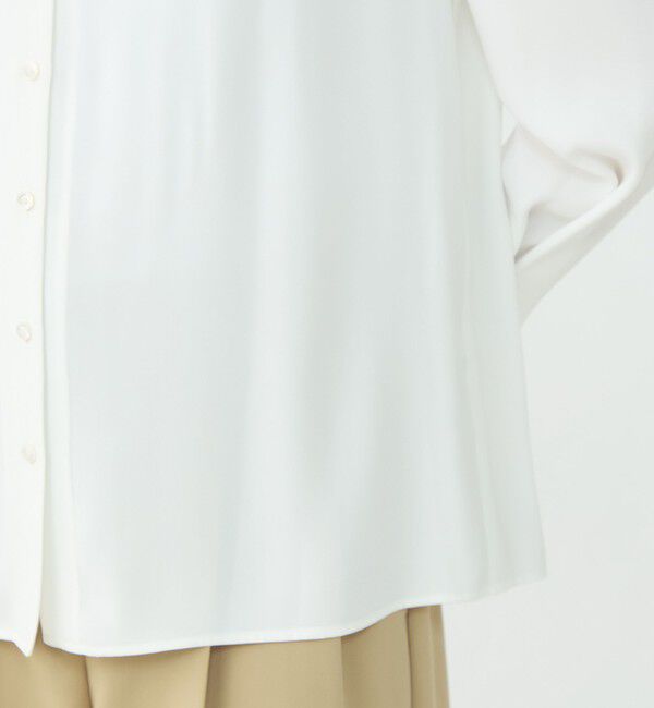 Ballsey「マットサテン Vネックブラウス」|シャツ・ブラウス|