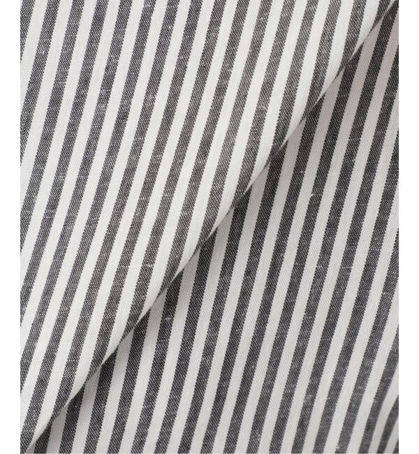 Spick and Span「《予約》リネンブレンドハーフスリーブヘムギャザーシャツ」|シャツ・ブラウス|