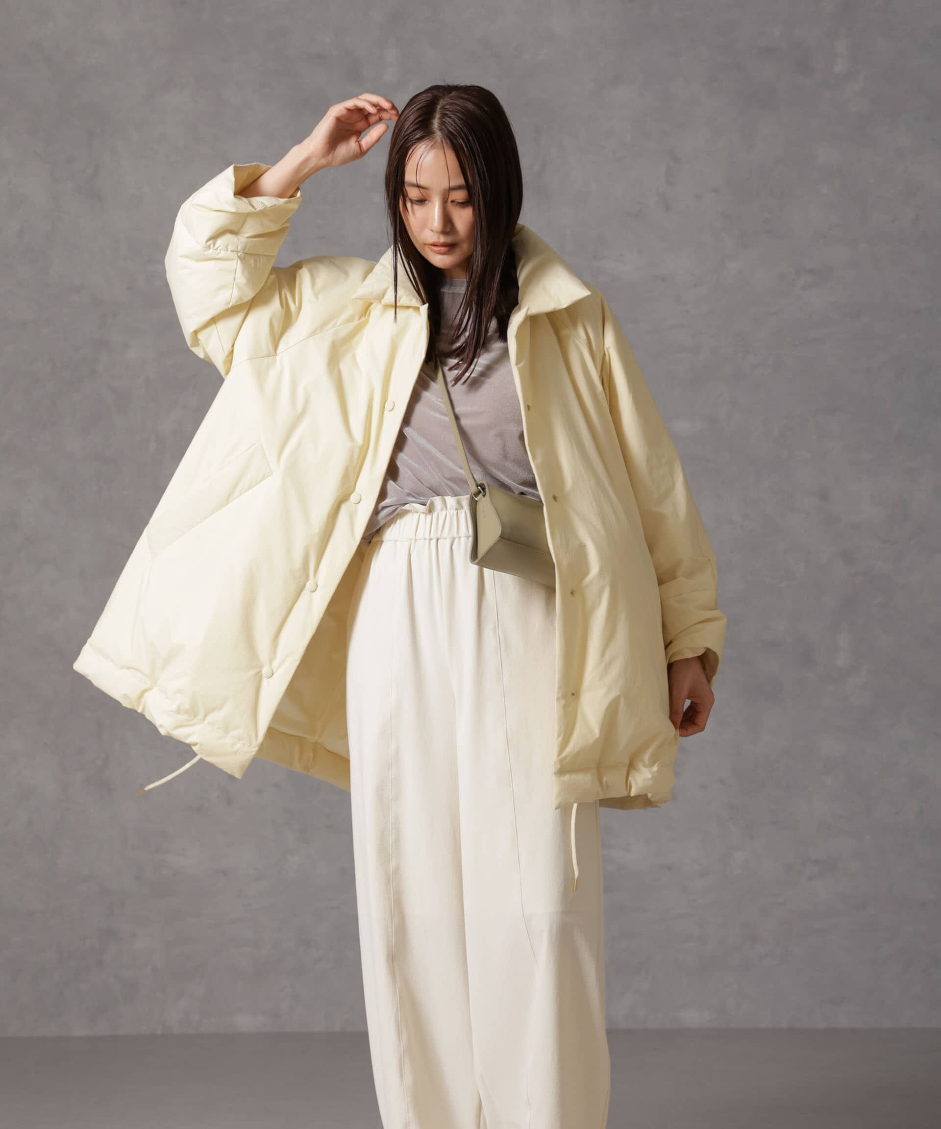 nano･universe「「西川ダウン(R)」ミドル丈バックタックコート」|ダウン|