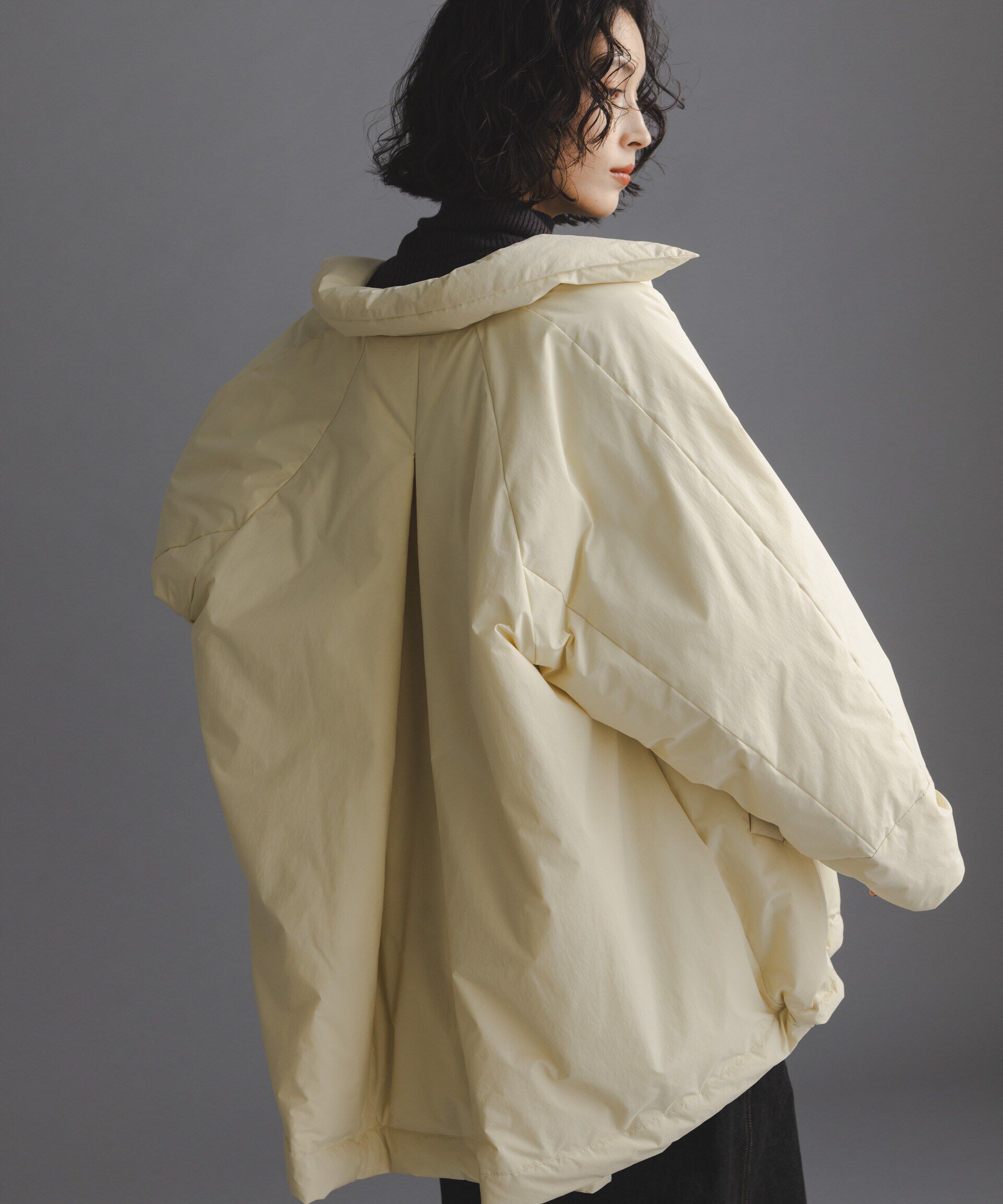 nano･universe「「西川ダウン(R)」ミドル丈バックタックコート」|ダウン|