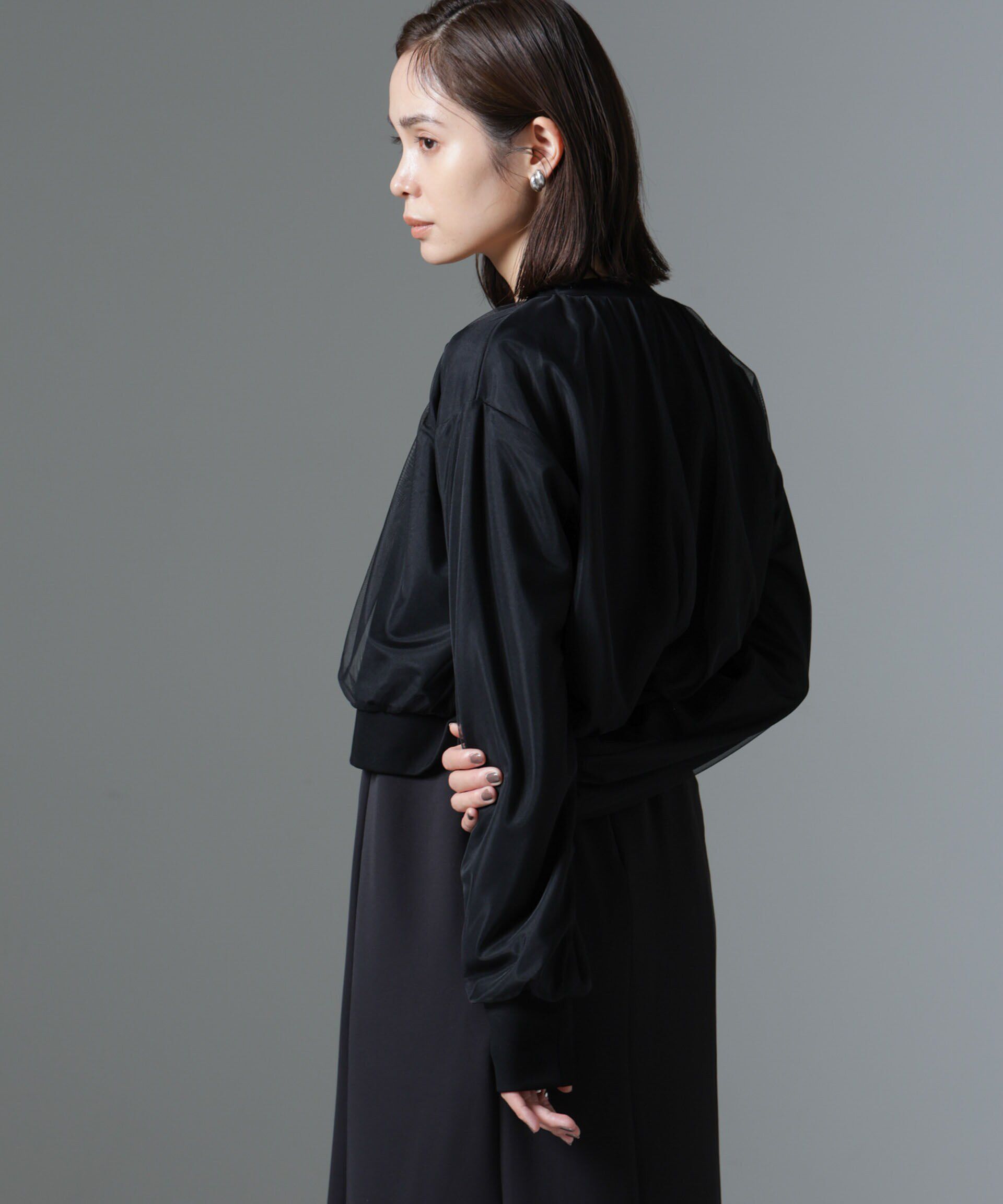 nano･universe「チュールコンビカーディガン」|Tシャツ・カットソー|