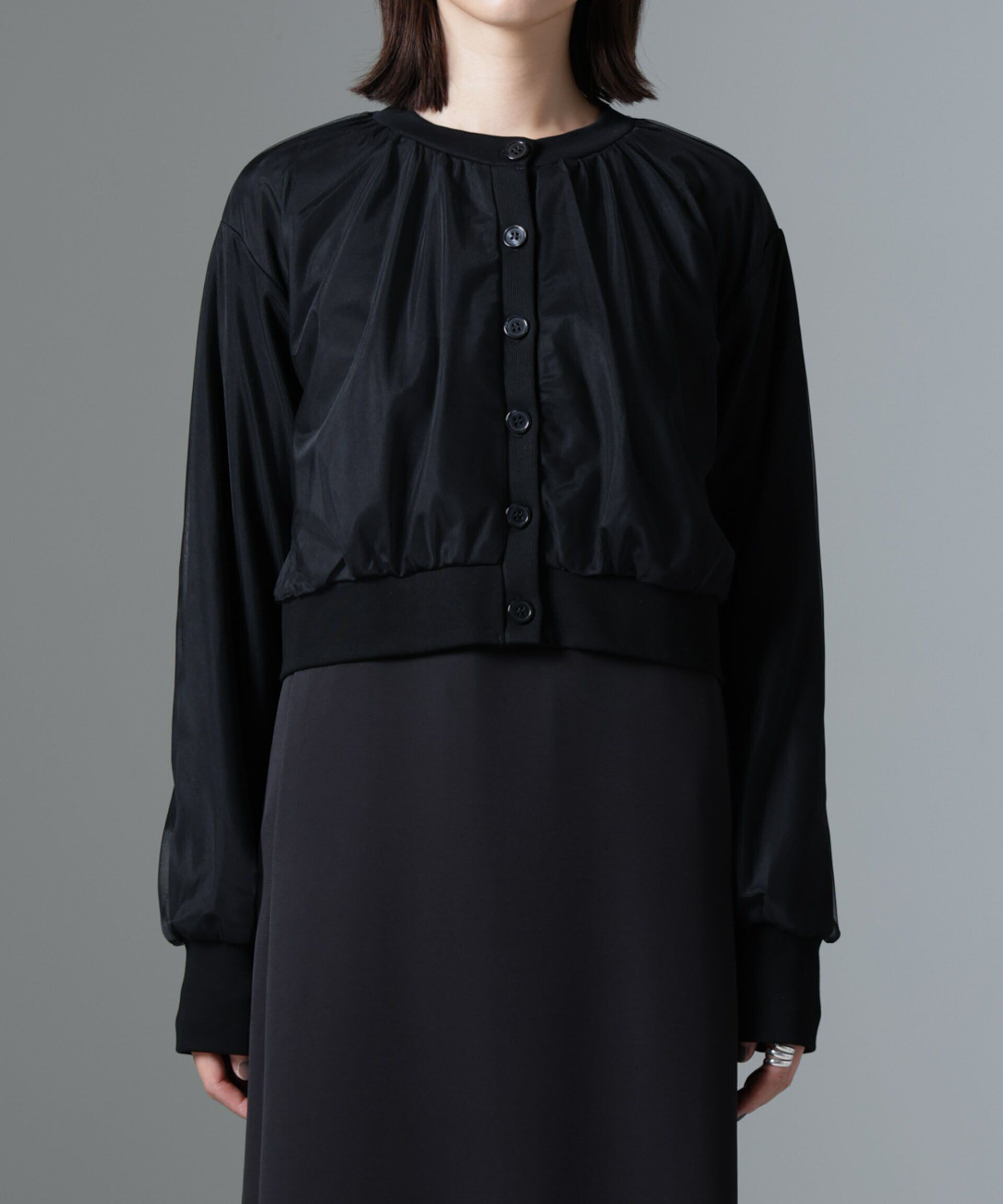 nano･universe「チュールコンビカーディガン」|Tシャツ・カットソー|