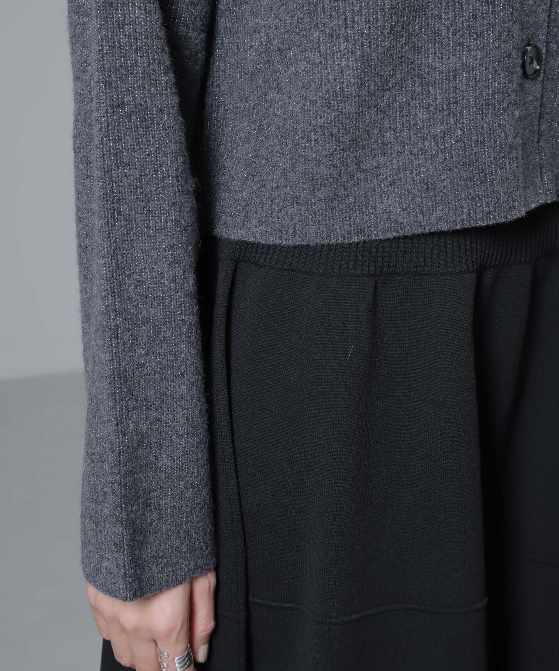 nano･universe「片畔ラメカラーカーディガン」|ニット・セーター|