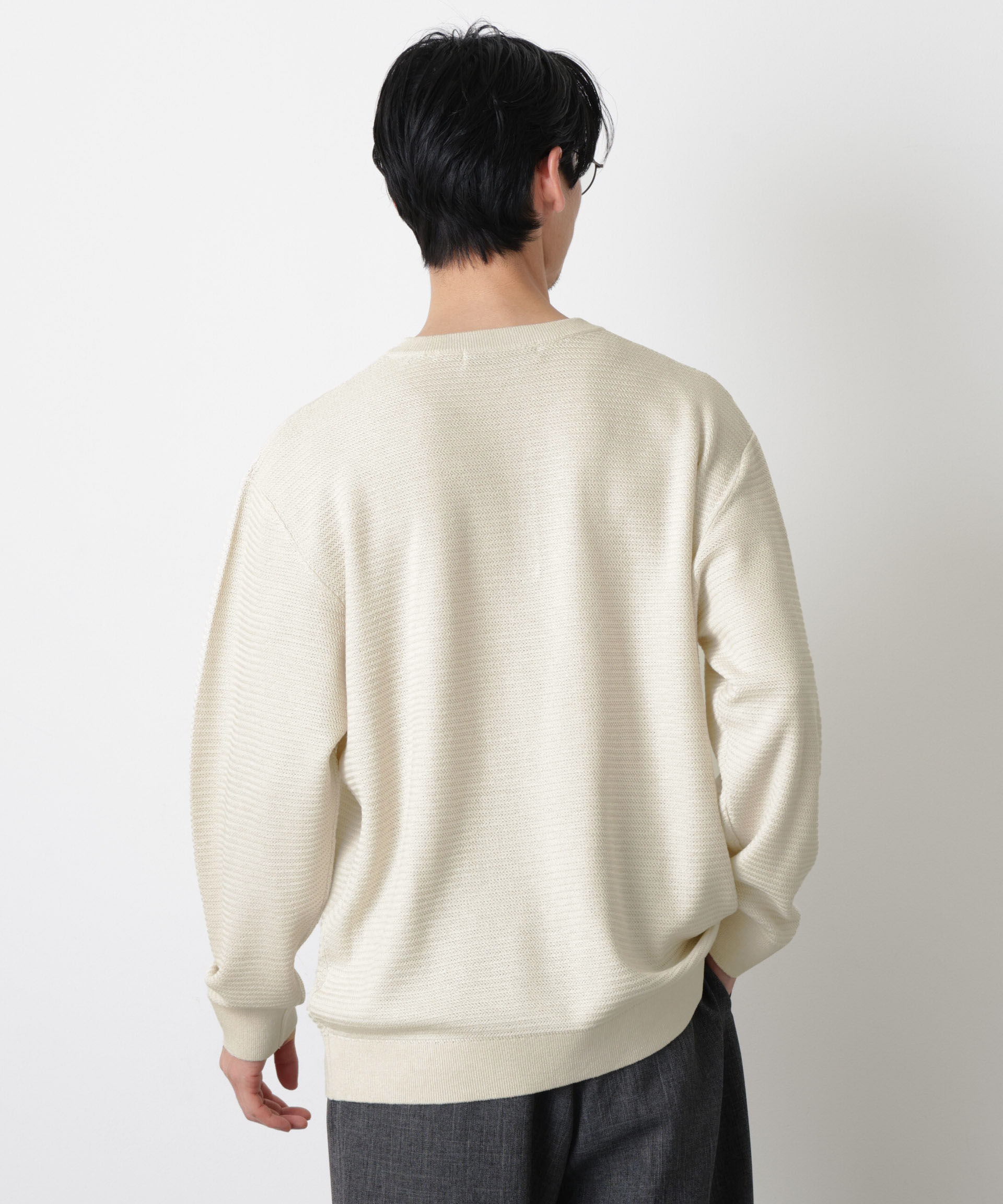 nano･universe「テクスチャーヘンリーネックニット」|ニット・セーター|