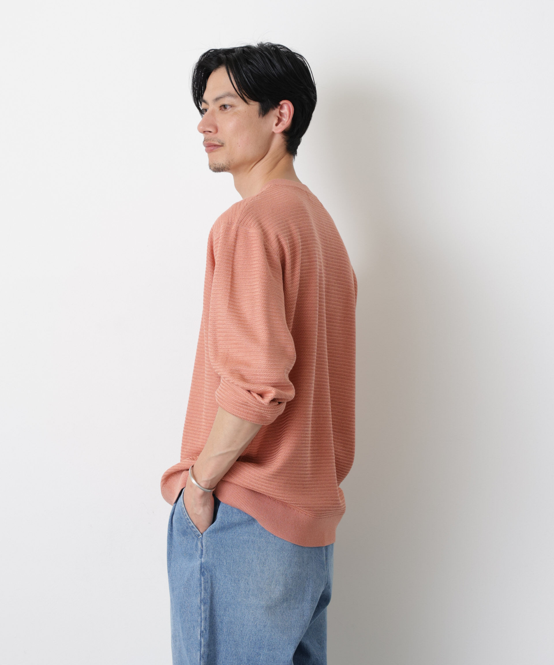 nano･universe「テクスチャーヘンリーネックニット」|ニット・セーター|