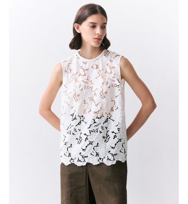 BEIGE,「CITRINE / エンブロイダリーレースノースリーブブラウス」|シャツ・ブラウス|Off