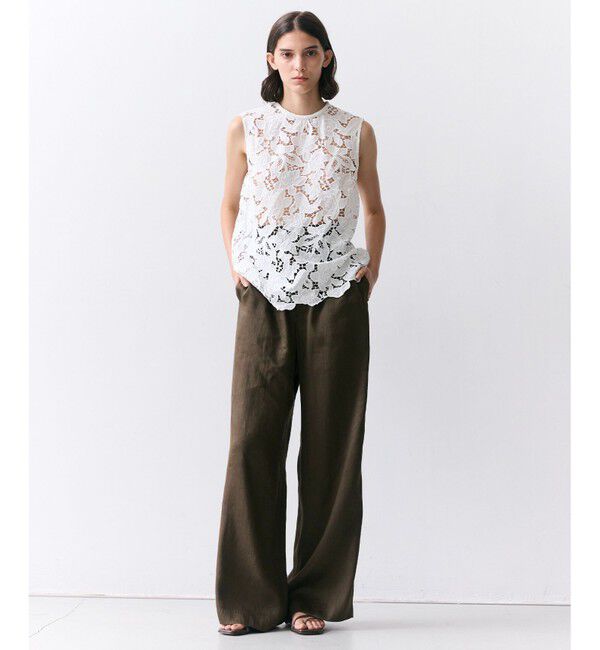 BEIGE,「CITRINE / エンブロイダリーレースノースリーブブラウス」|シャツ・ブラウス|