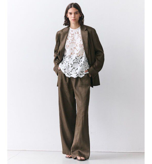 BEIGE,「CITRINE / エンブロイダリーレースノースリーブブラウス」|シャツ・ブラウス|