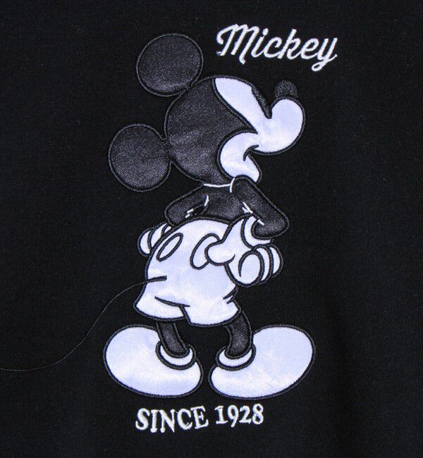 GLOSTER「【ミッキー】UNISEX アップリケ＆フロッキー＆横振り刺繍 裏起毛スウェット」|スウェット・ジャージ|