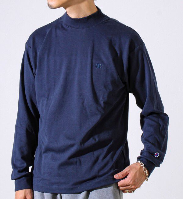 GLOSTER「【Champion/チャンピオン】ICON モックネック ロングスリーブTシャツ ベーシック」|Tシャツ・カットソー|