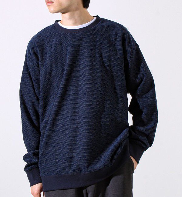GLOSTER「【ロンT以上スウェット未満】ハニカム裏起毛ロングスリーブ」|Tシャツ・カットソー|ネイビー