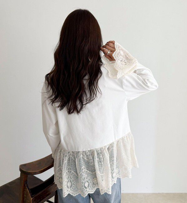 fredy emue「レースドッキングロンTシャツ」|Tシャツ・カットソー|