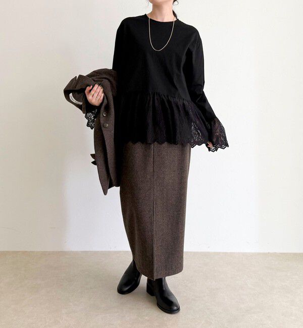 fredy emue「レースドッキングロンTシャツ」|Tシャツ・カットソー|