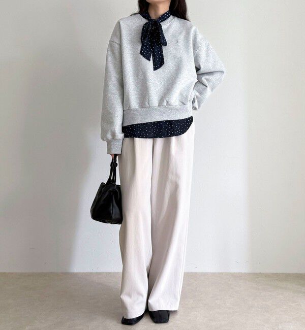 fredy emue「【セットアップ対応】パウダリーツイルイージーセミワイドパンツ」|チノ|