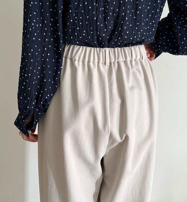 fredy emue「【セットアップ対応】パウダリーツイルイージーセミワイドパンツ」|チノ|