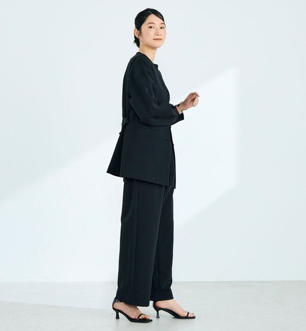 fredy emue「【セットアップ対応】パウダリーツイルイージーセミワイドパンツ」|チノ|