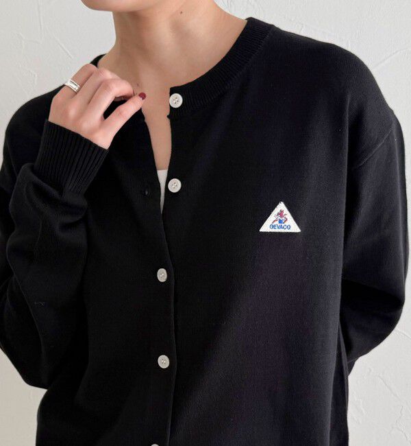 fredy emue「【GEVACO/ゲバコ】別注コットンラウンドネックカーデ」|カーディガン|ブラック