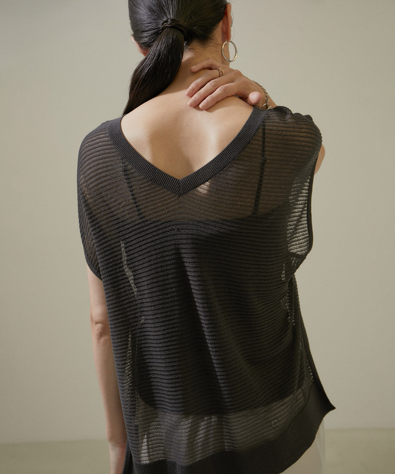 SALON adam et rope'「【追加】コットンリブカップ付きベアキャミ2」|チューブトップ|