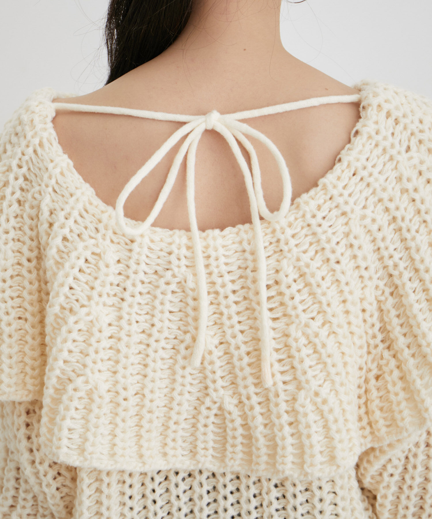 VIS「ビッグカラーざっくりニットプルオーバー【WEB・アウトレット限定】」|ニット・セーター|