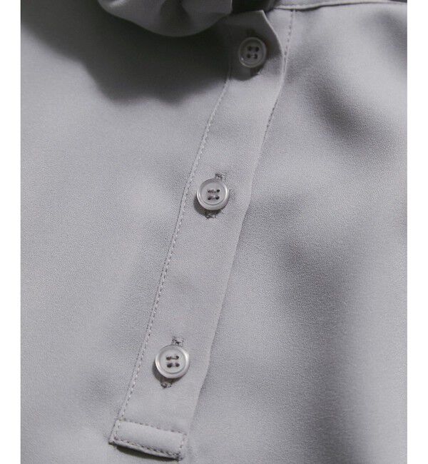 VIS「【WEB限定】【防シワ】フリルフレンチボウタイブラウス/通勤対応」|シャツ・ブラウス|