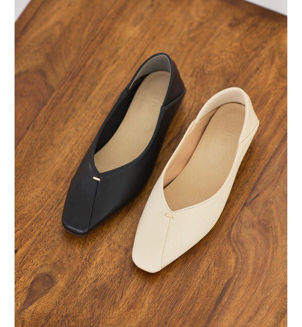 VIS「さっと履けるVカットバブーシュパンプス/2WAY」|パンプス|