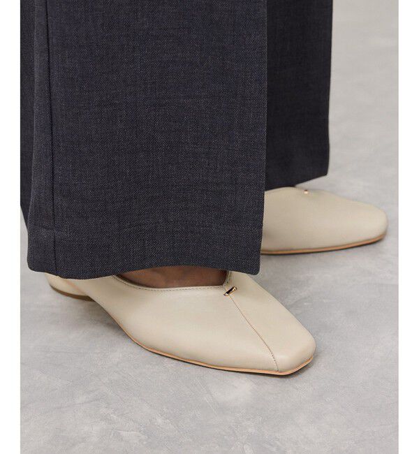 VIS「さっと履けるVカットバブーシュパンプス/2WAY」|パンプス|