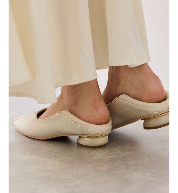 VIS「さっと履けるVカットバブーシュパンプス/2WAY」|パンプス|