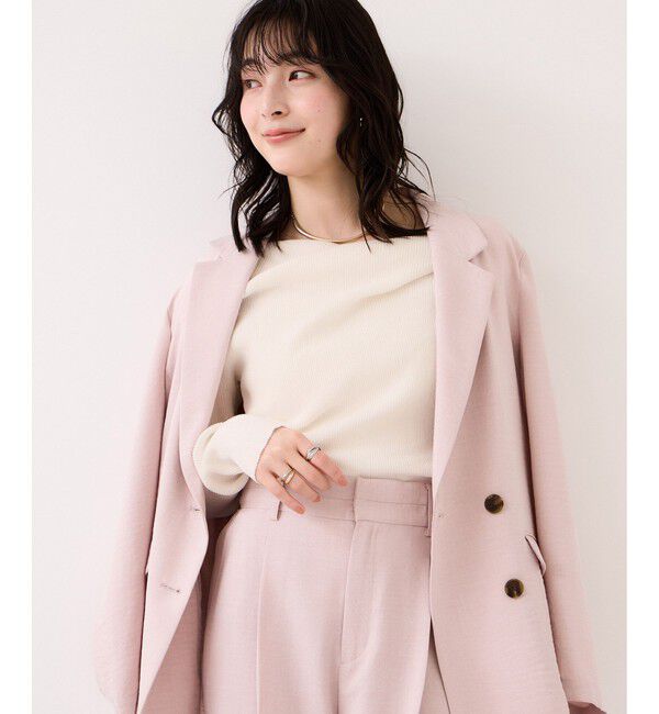 VIS「ドレープオフショルダーリブニット/イージーケア」|ニット・セーター|