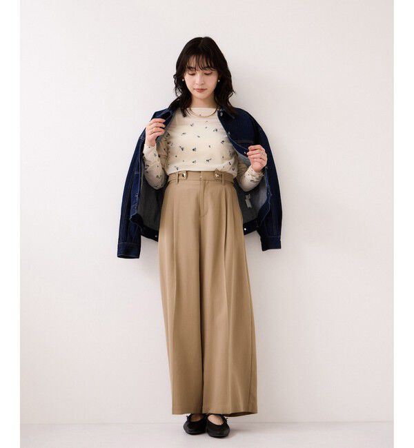 VIS「フロッキーチュール刺しゅうカーディガン/2WAY」|カーディガン|